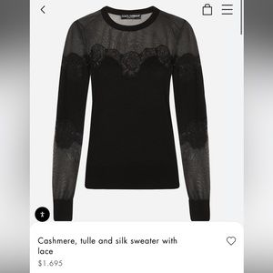 Dolce and Gabbana Lace Blouse Sz US 4